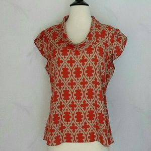 Banana Republic Petite Geometric Print Blouse PL